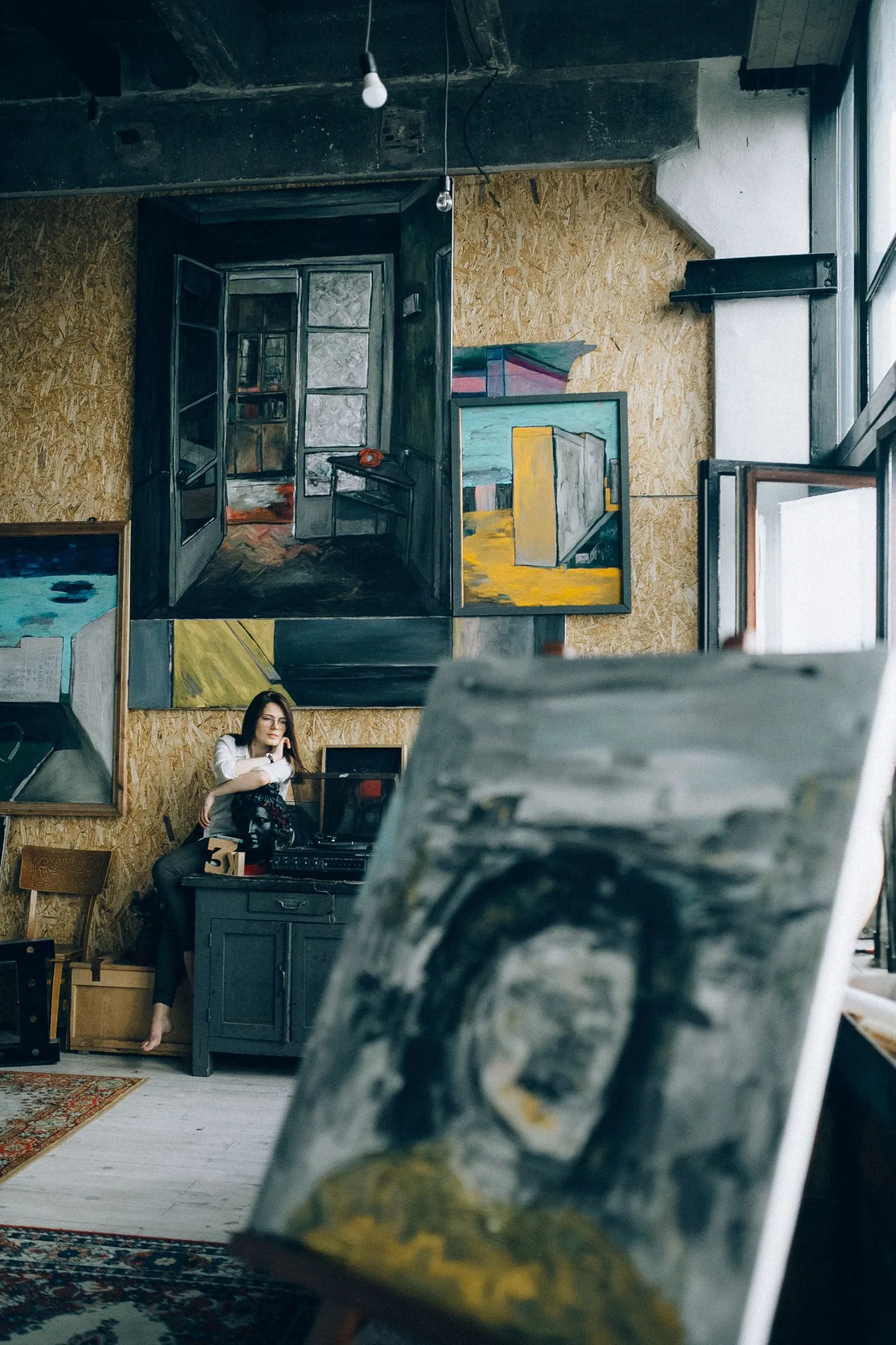 A painting takes shape