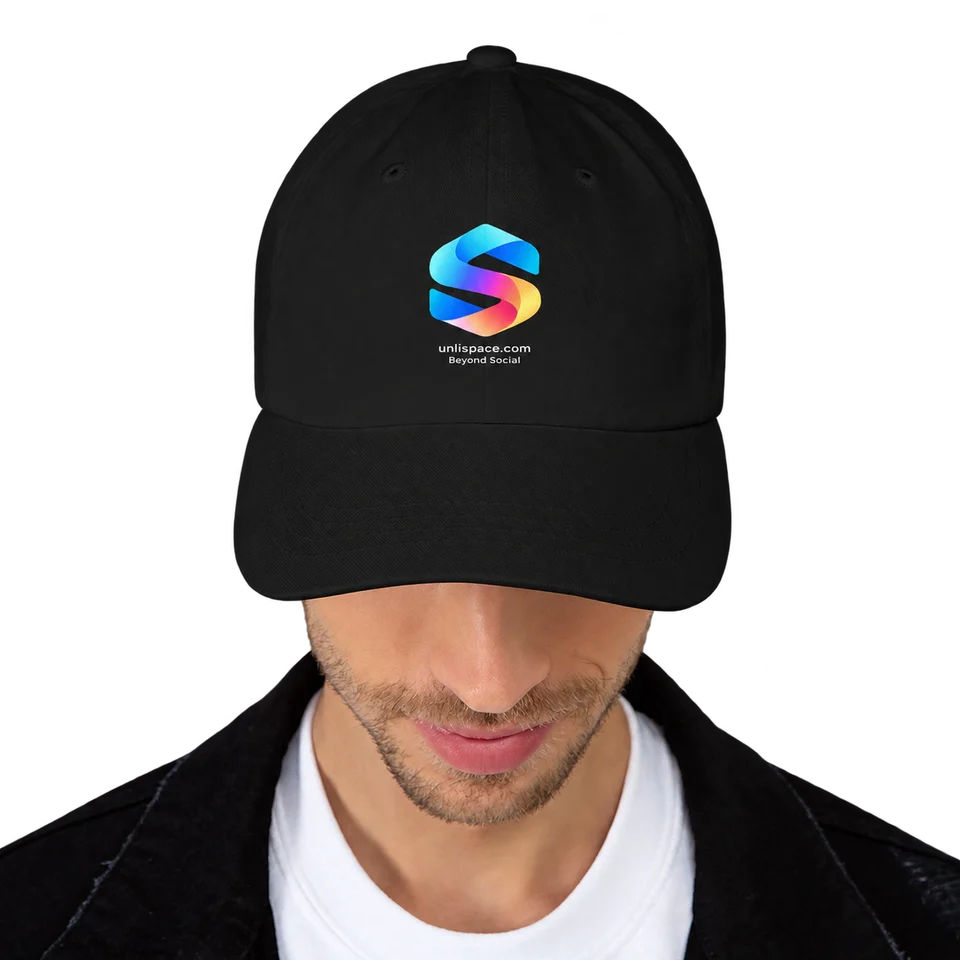 Beyond Social Cap in Black — male model, front view