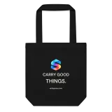 Carry Good Tote in Black — product, front view
