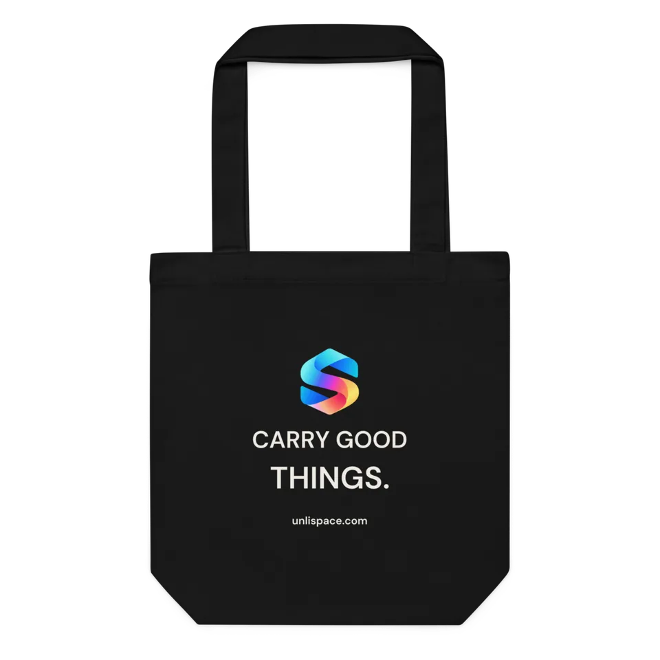 Carry Good Tote in Black — product, front view