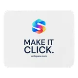 Make It Click Mouse Pad in White — product, front view