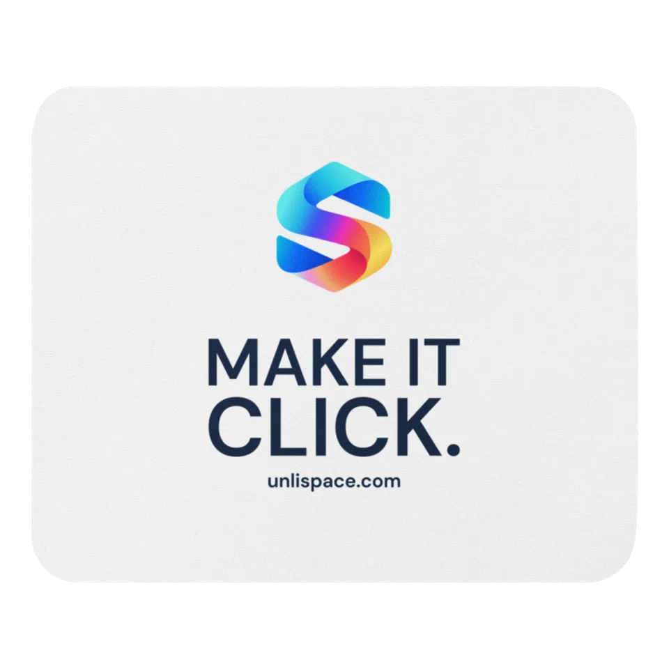 Make It Click Mouse Pad in White — product, front view