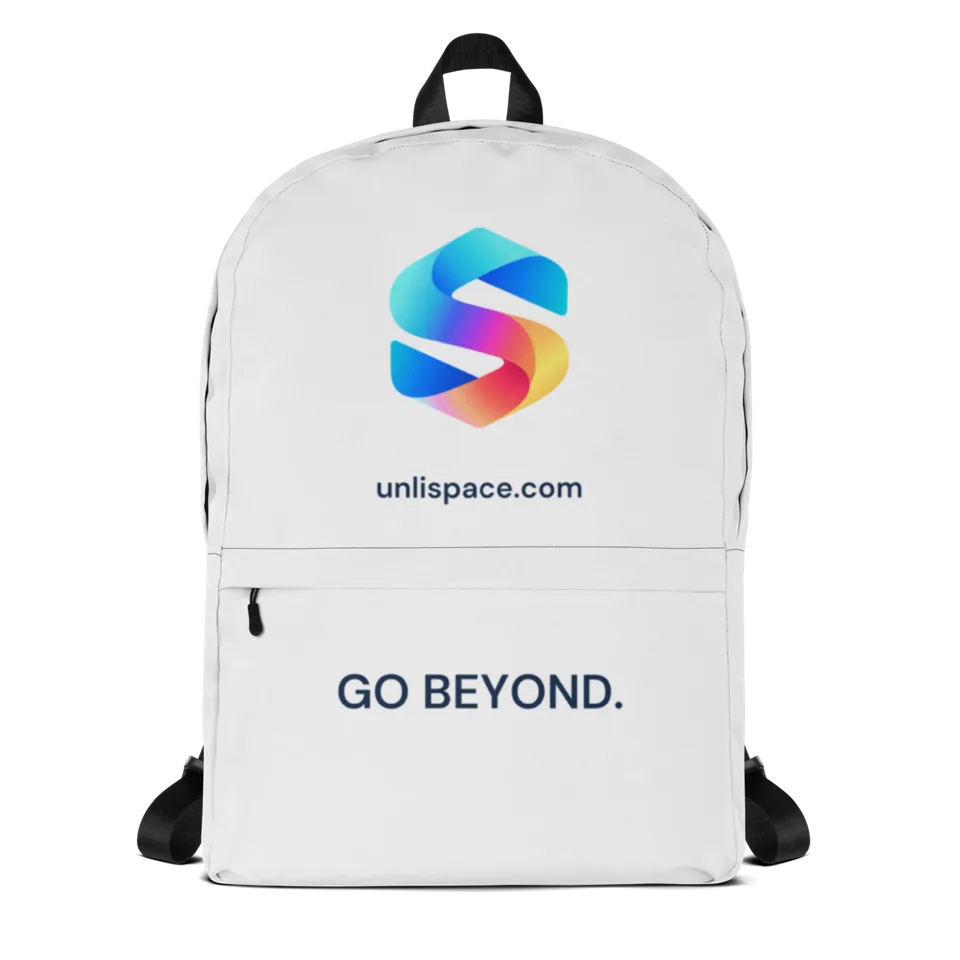 Go Beyond Backpack in White — product, front view