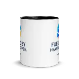 Heart & Coffee Mug in Black — product, front view