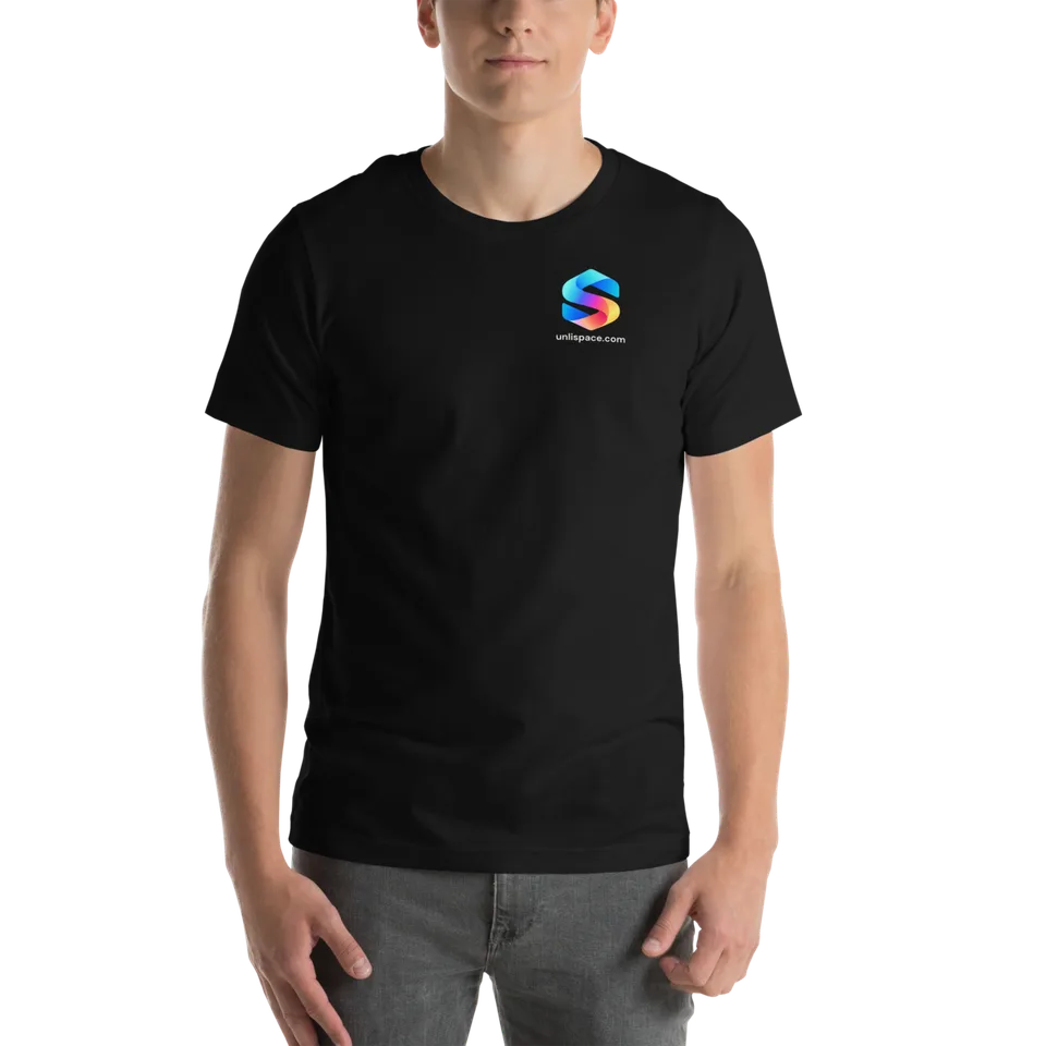 One More Draft Tee in Black — male model, front view