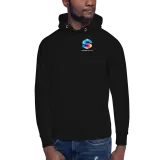 Go Beyond Hoodie in Black — male model, front view