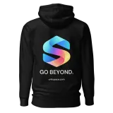 Go Beyond Hoodie in Black — product, back view