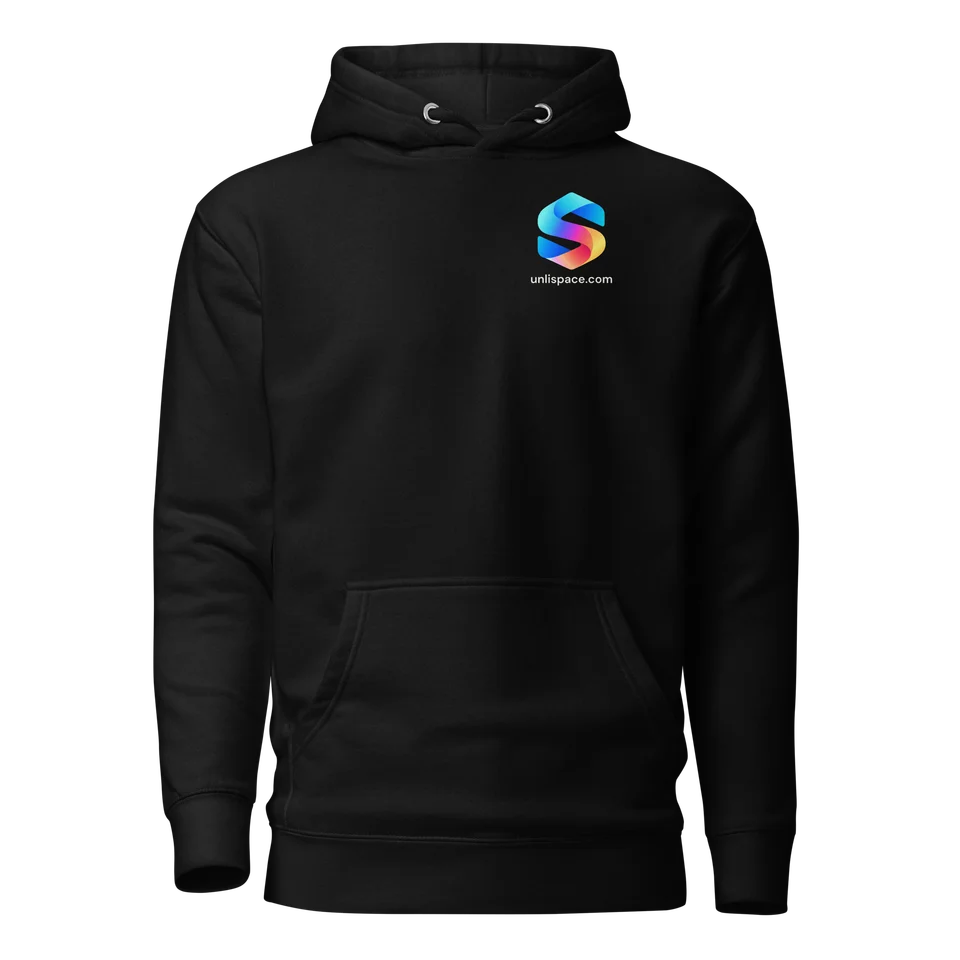 Go Beyond Hoodie in Black — product, front view