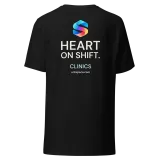 Heart on Shift Tee in Black — product, back view