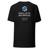 Big Ripples Tee in Black — product, back view