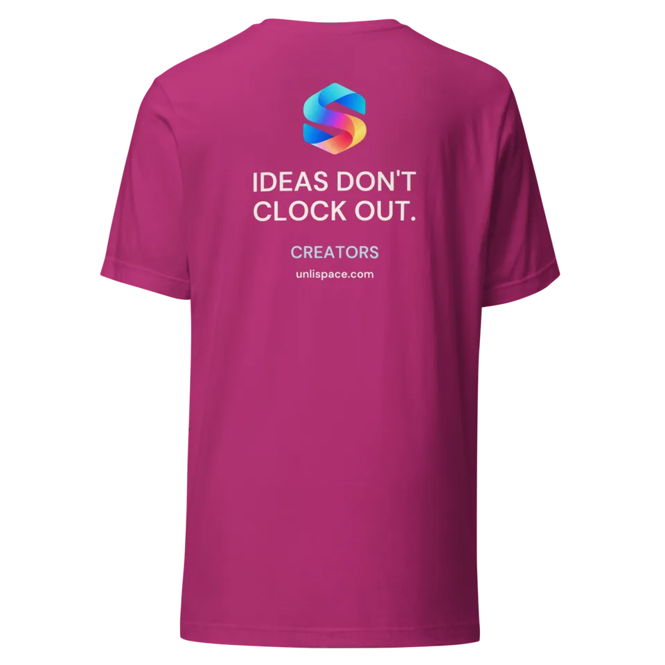 Off the Clock Tee in Berry — product, back view
