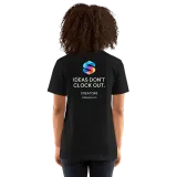 Off the Clock Tee in Black — female model, back view