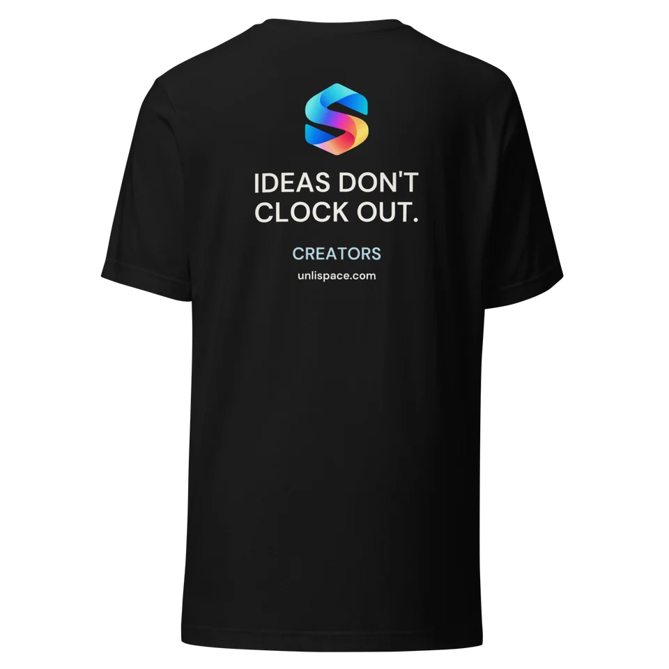 Off the Clock Tee in Black — product, back view