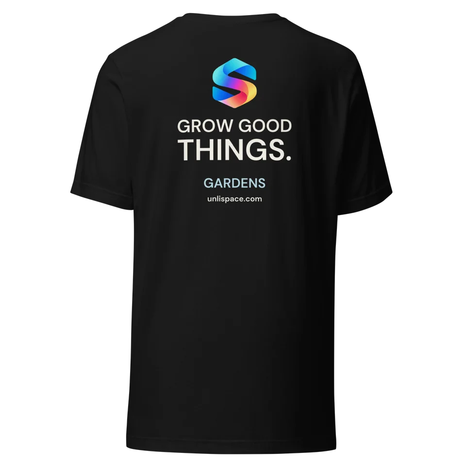Grow Good Tee in Black — product, back view