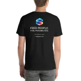 Feed Possibility Tee in Black — male model, back view