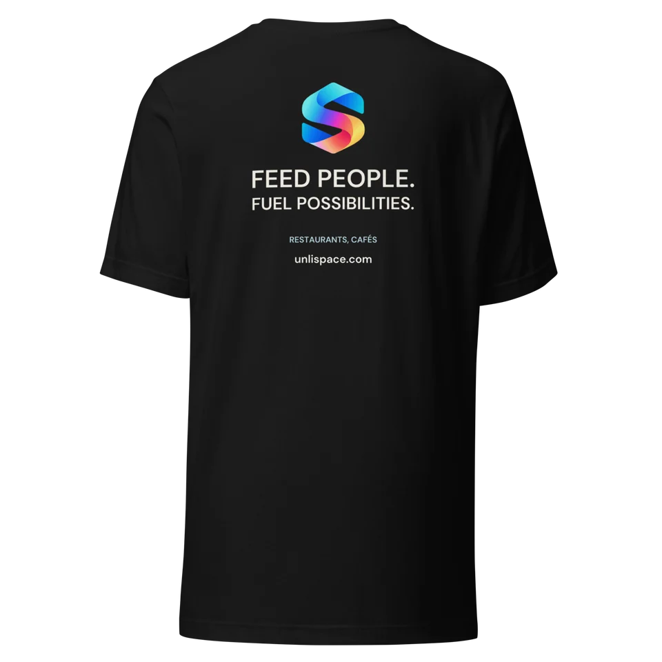 Feed Possibility Tee in Black — product, back view