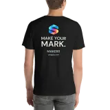 Make Your Mark Tee in Black — male model, back view