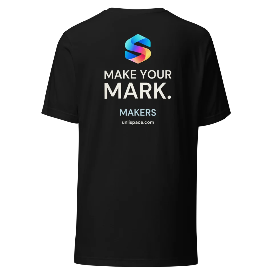 Make Your Mark Tee in Black — product, back view