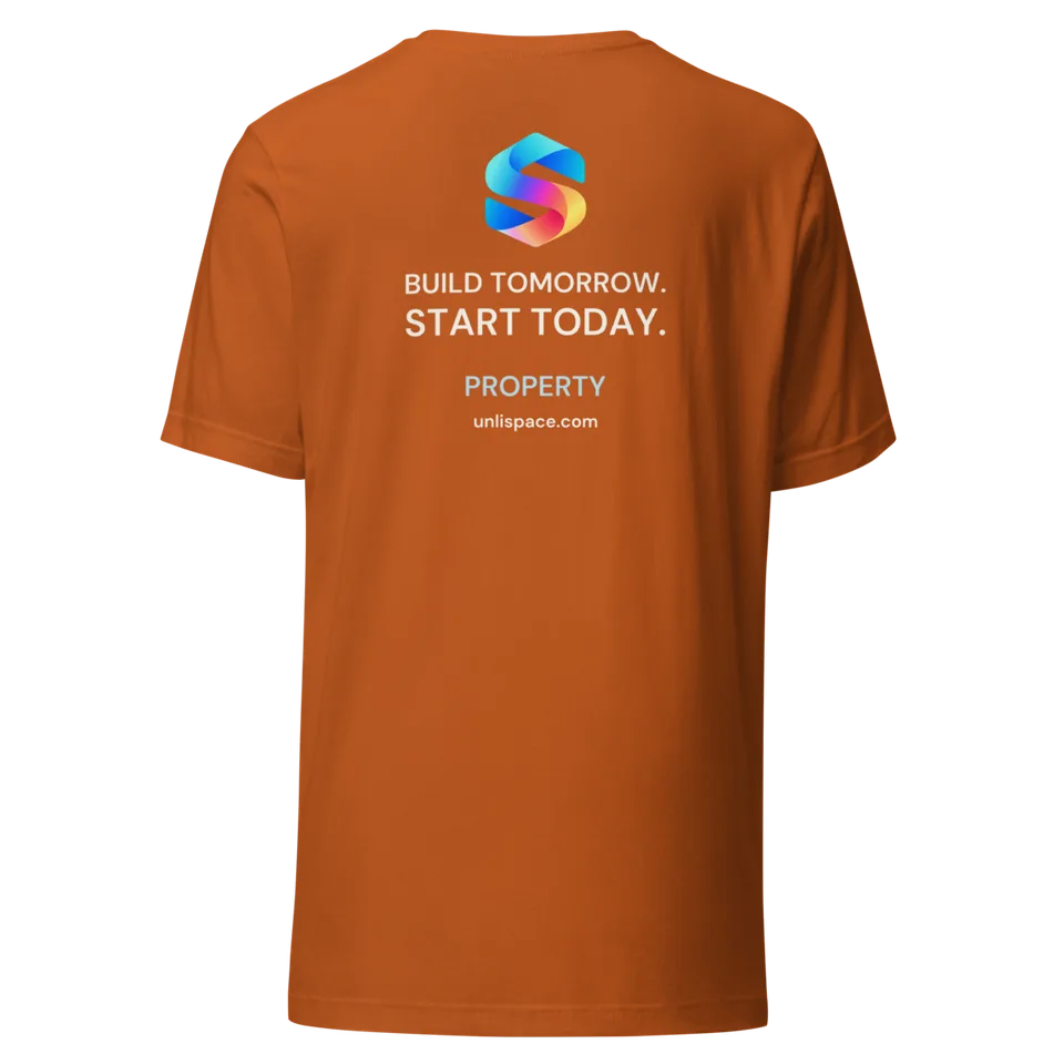 Build Tomorrow Tee in Autumn — product, back view