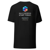 Build Tomorrow Tee in Black — product, back view