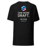 One More Draft Tee in Black — product, back view