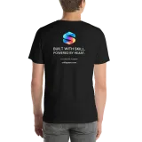 Built with Heart Tee in Black — male model, back view