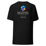 Built with Heart Tee in Black — product, back view