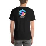 Beyond Social Tee in Black — male model, back view
