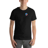 Beyond Social Tee in Black — male model, front view