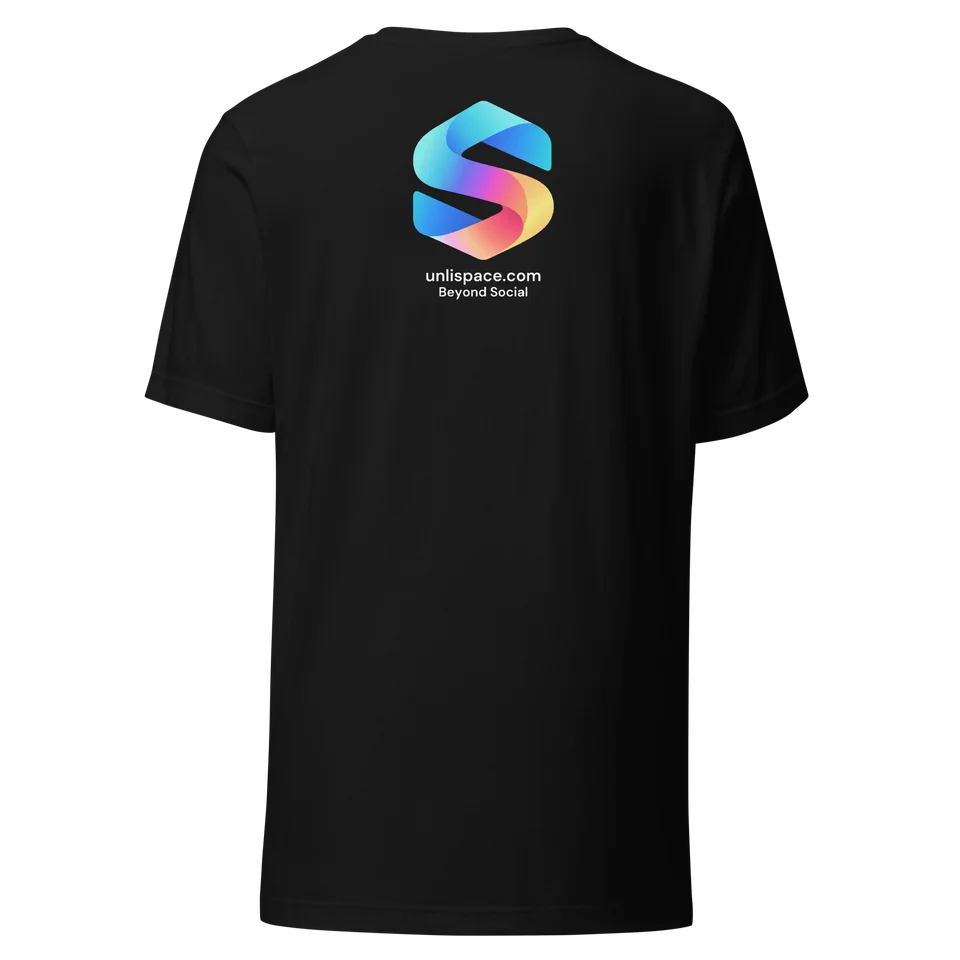 Beyond Social Tee in Black — product, back view